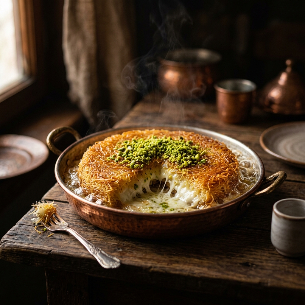 Künefe (Turkish Shredded Wheat Cheese Dessert) – authentic Turkish recipe