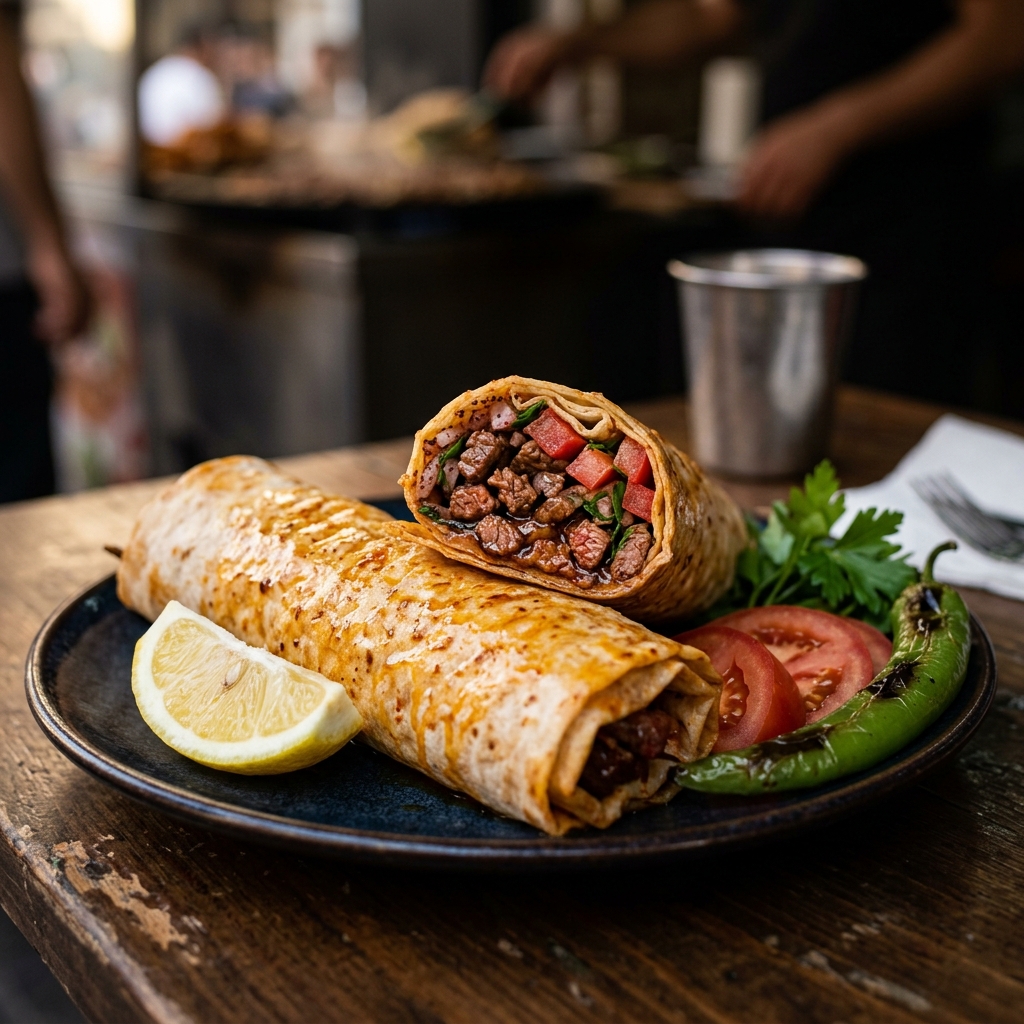 Tantuni (Turkish Spicy Beef Wrap)