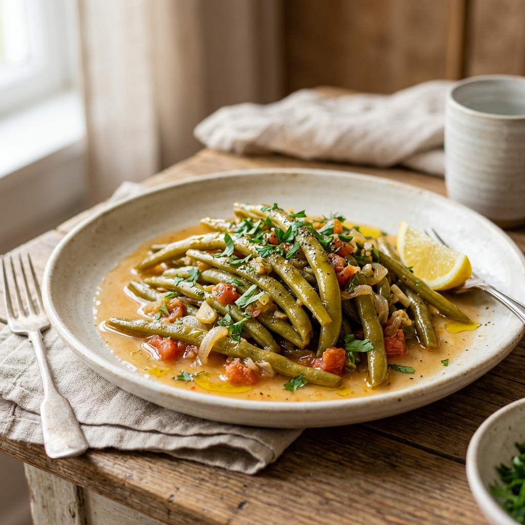 Zeytinyagli Taze Fasulye (Turkish Green Beans in Olive Oil)